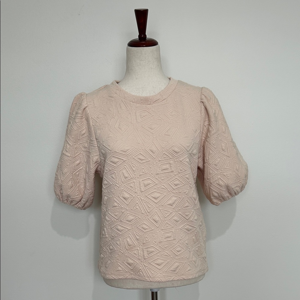 THML Blush Geometric Puff Sleeve‎ Blouse